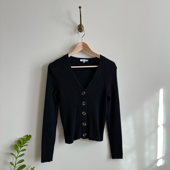 Madewell ribbed knit big-button V-neck cardigan - L - Picture 1 of 5